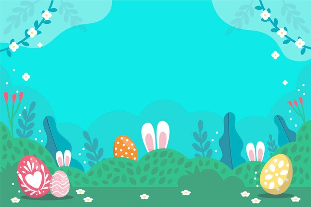 Fondo plano de pascua