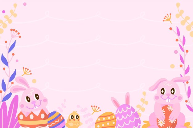 Fondo plano de pascua