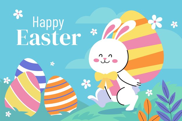 Fondo plano de pascua