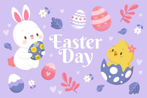 Fondo plano de pascua