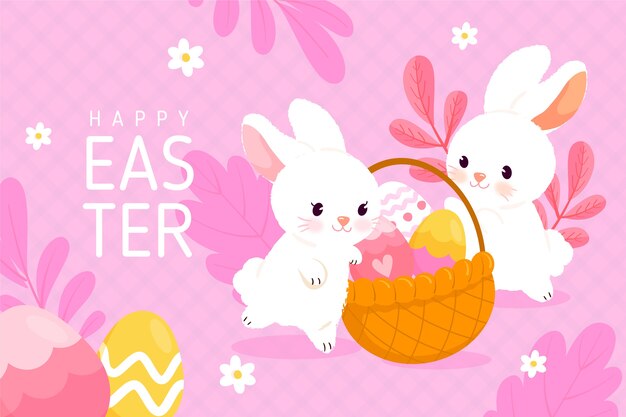 Fondo plano de pascua
