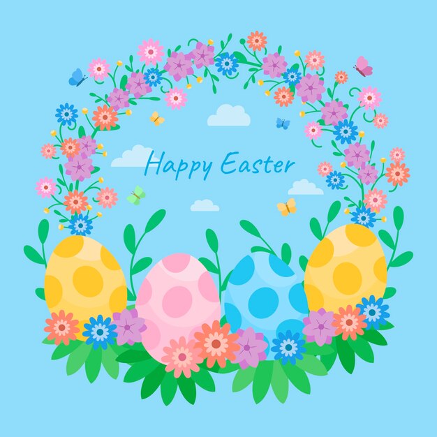 Fondo plano de pascua