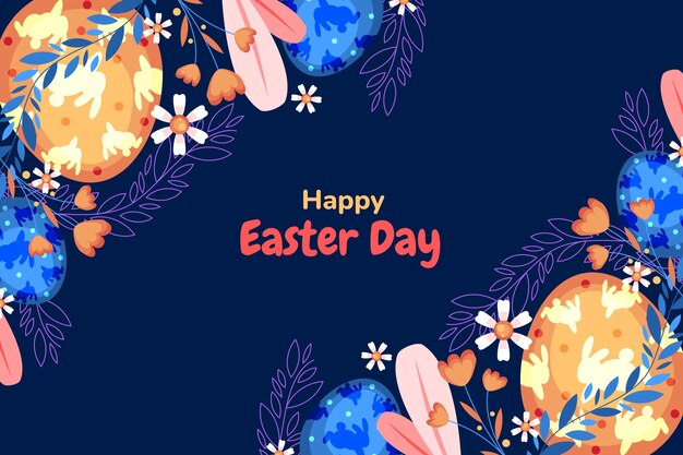 Fondo plano de pascua