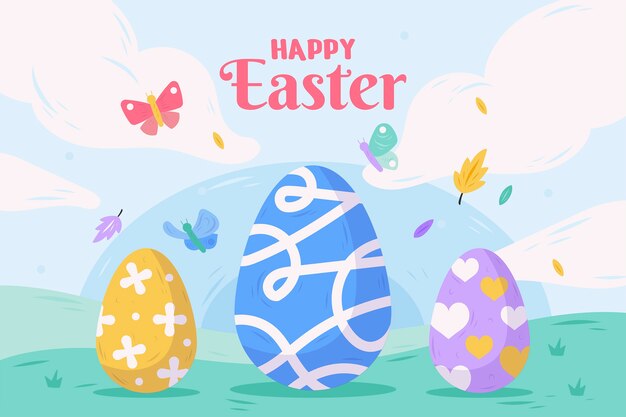 Fondo plano de pascua