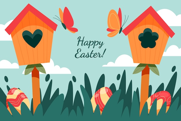 Fondo plano de pascua