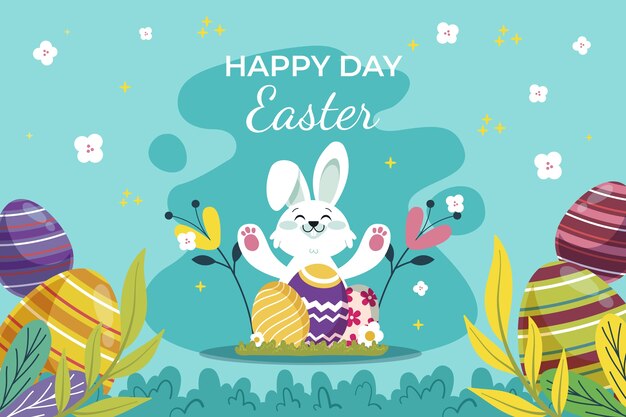 Fondo plano de pascua