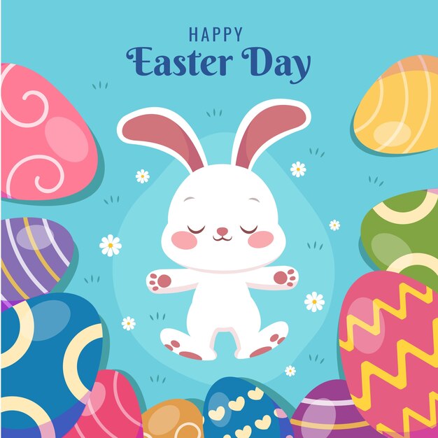 Fondo plano de pascua