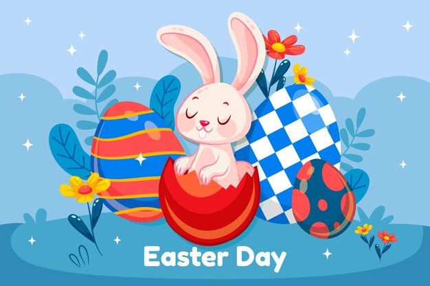Fondo plano de pascua
