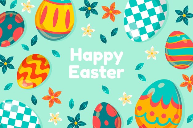 Fondo plano de pascua