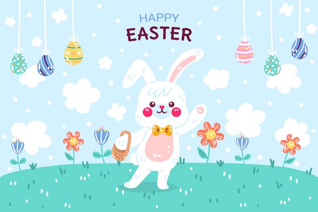 Fondo plano de pascua