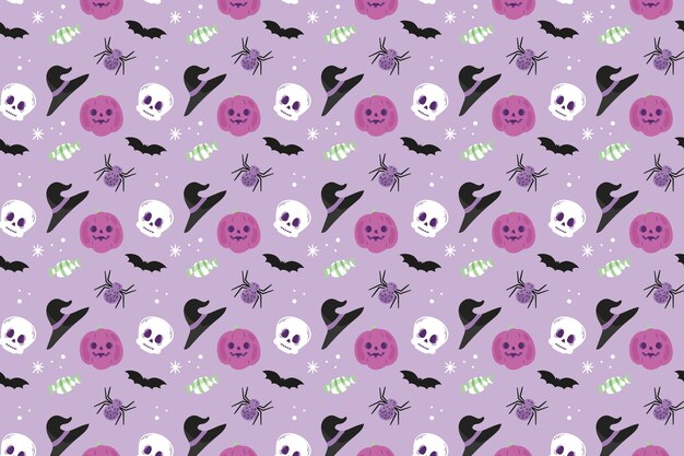 Fondo plano pastel de halloween