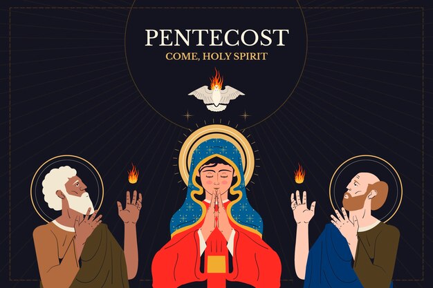 Fondo plano de pentecostés