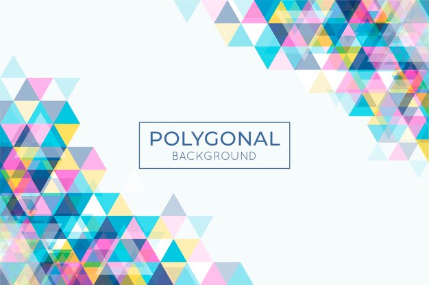 Fondo plano poligonal