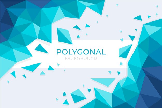 Fondo plano poligonal
