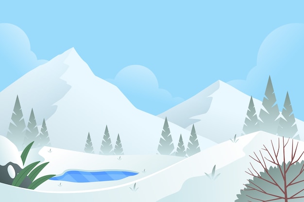 Fondo plano del polo norte de la temporada de invierno