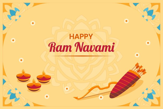 Fondo plano ram navami