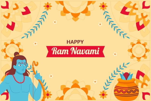 Fondo plano ram navami