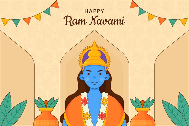 Fondo plano ram navami