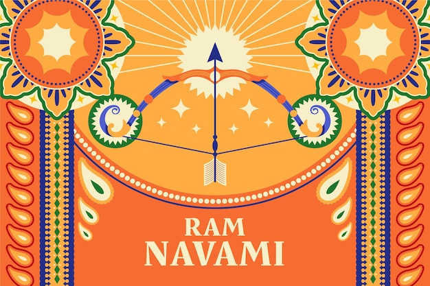 Fondo plano ram navami