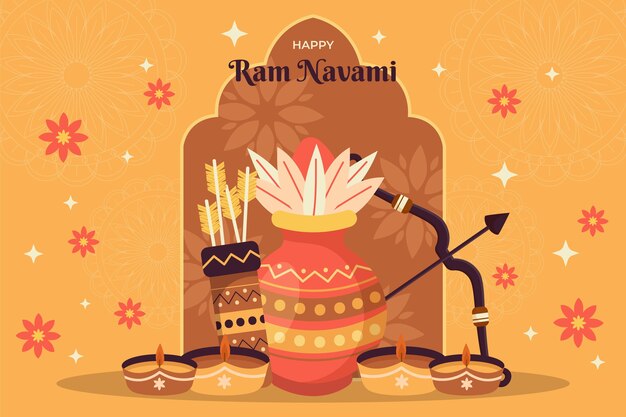 Fondo plano ram navami