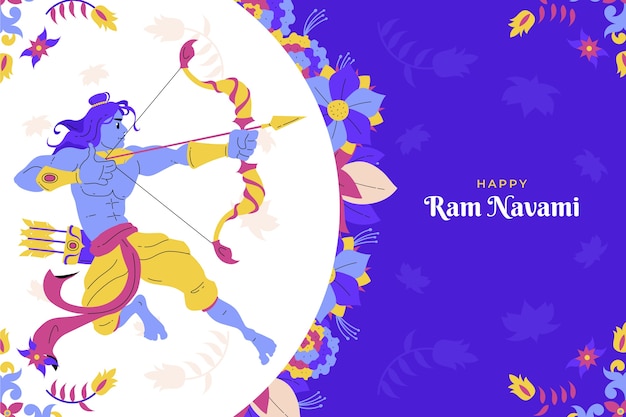 Fondo plano ram navami