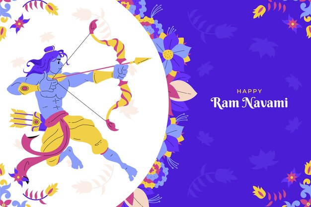 Fondo plano ram navami