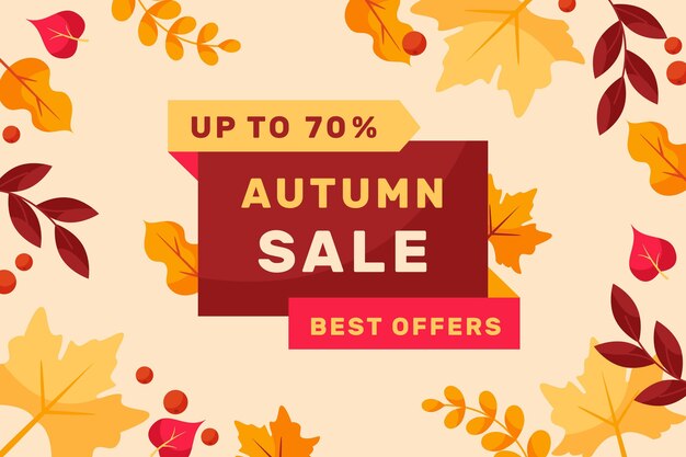 Fondo plano rebajas otoño