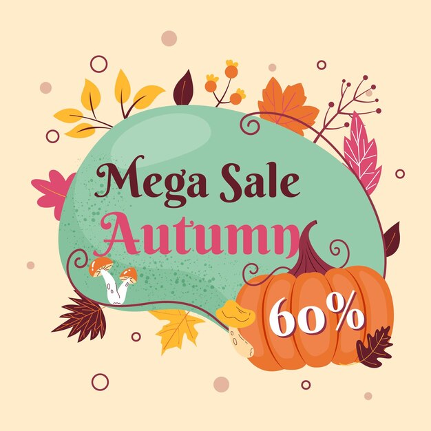 Fondo plano rebajas otoño