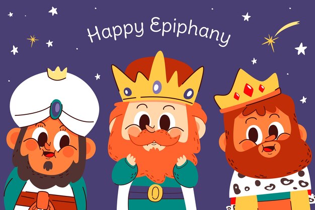 Fondo plano reyes magos