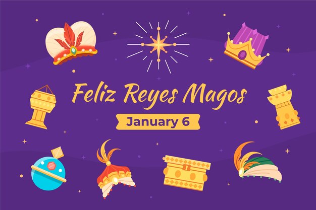 Fondo plano para reyes magos