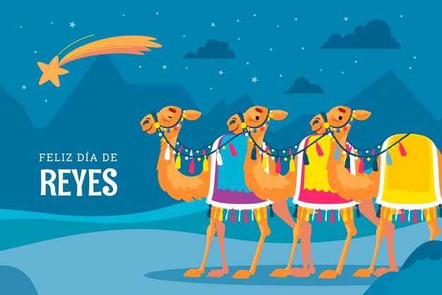 Fondo plano para reyes magos