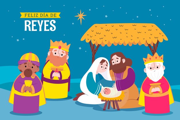 Fondo plano para reyes magos