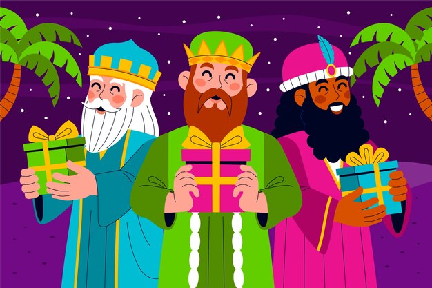 Fondo plano para reyes magos