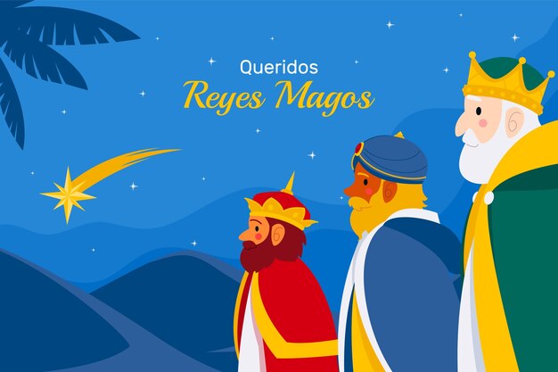Fondo plano para reyes magos