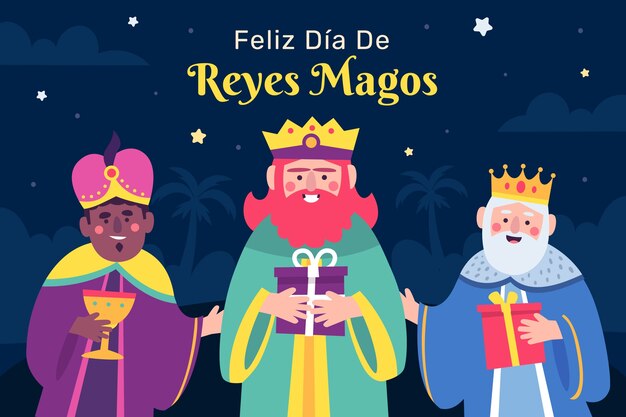 Fondo plano para reyes magos