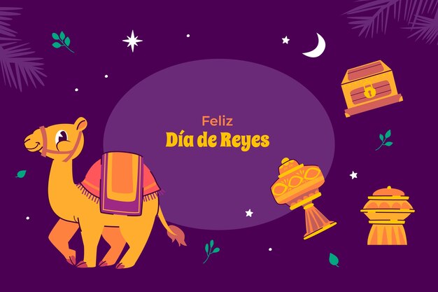 Fondo plano para reyes magos