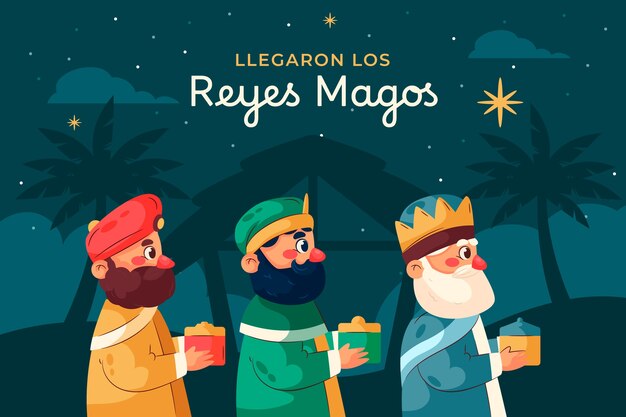 Fondo plano para reyes magos