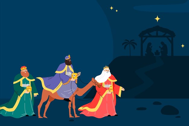 Fondo plano para reyes magos