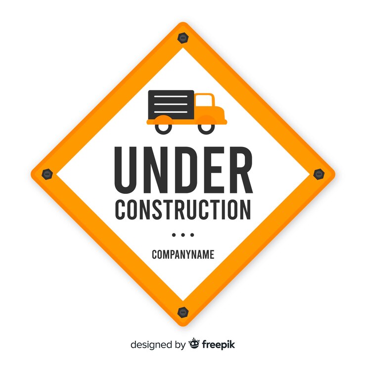 Vector gratuito fondo plano señal en construcción