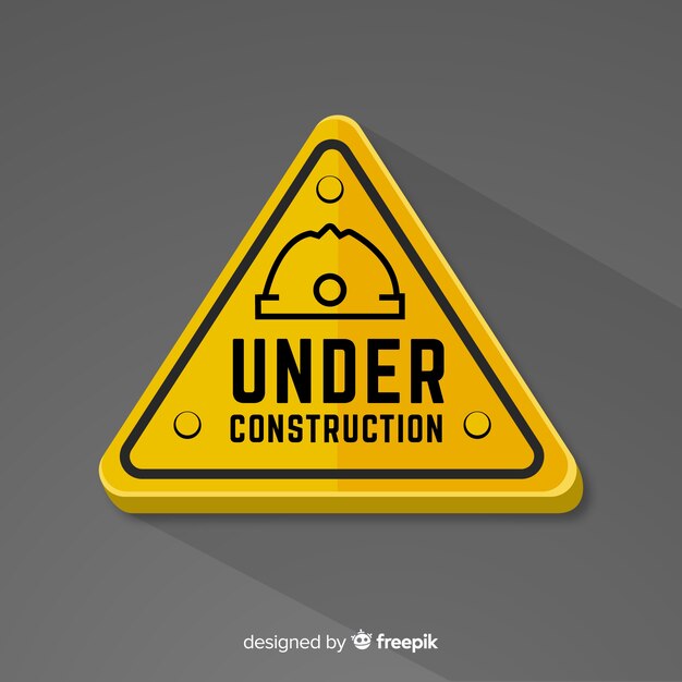 Fondo plano señal en construcción