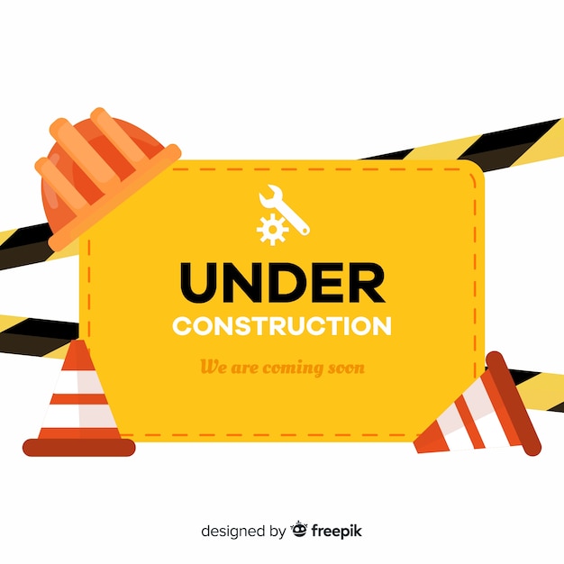 Fondo plano señal en construcción