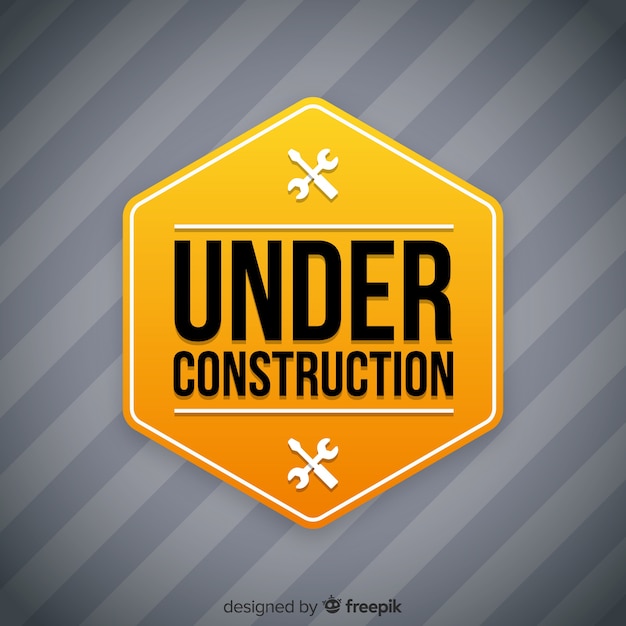 Fondo plano señal en construcción