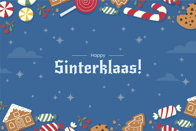 Vector gratuito fondo plano sinterklaas