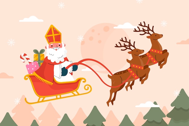 Fondo plano de sinterklaas