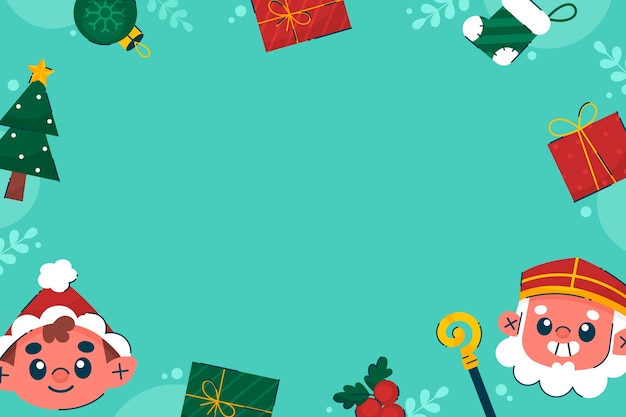 Vector gratuito fondo plano sinterklaas