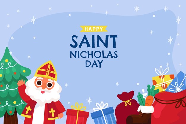 Fondo plano de sinterklaas