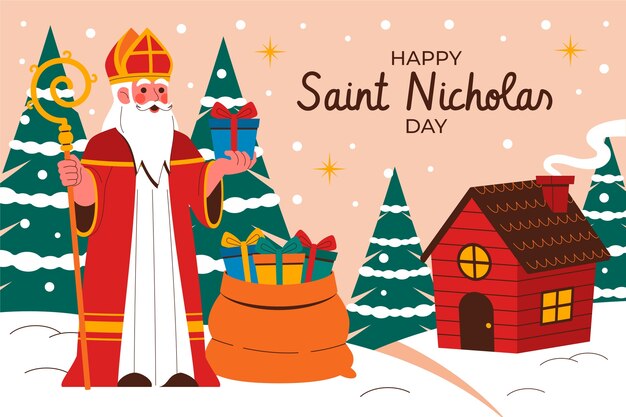 Fondo plano de sinterklaas