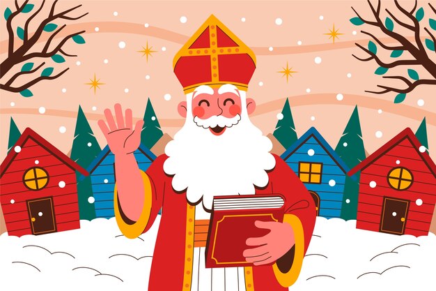 Fondo plano de sinterklaas