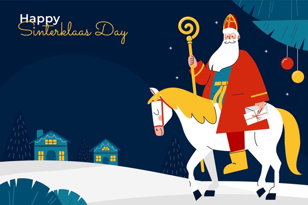 Fondo plano de sinterklaas