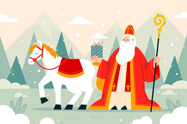 Fondo plano de sinterklaas